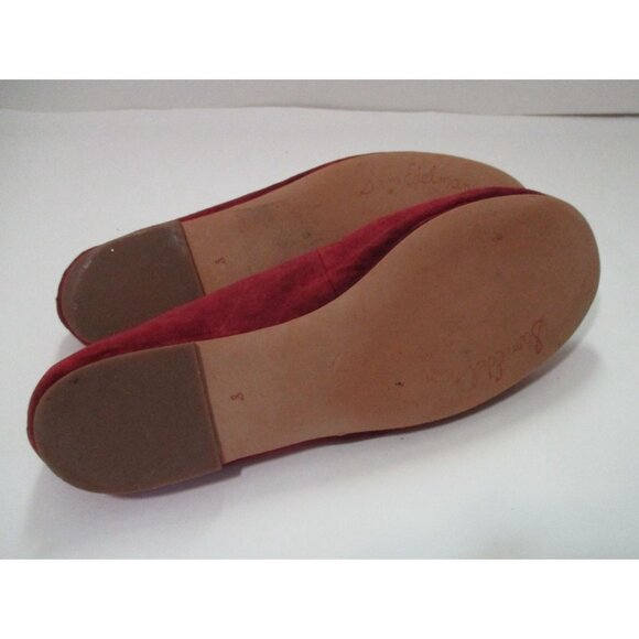 Sam Edelman Cranberry Pink Suede Flats Scalloped Edges - Size - US8M/EU38 - Picture 10 of 10
